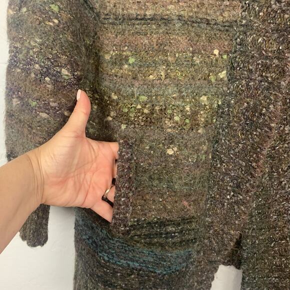 Free People Oversized Sweater Womens XS Multicolor Alpaca Blend Boho Knit - Picture 4 of 10